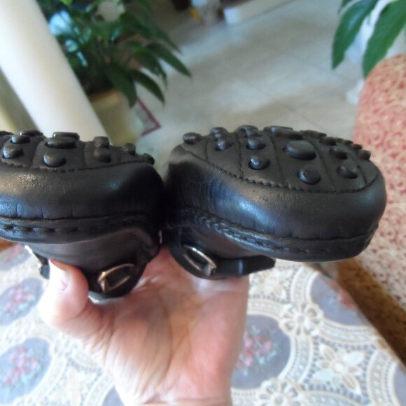 Gucci Black Horse Bit Detail Calf Leather Driving Loafers Size 37.5B - Picture 8 of 16